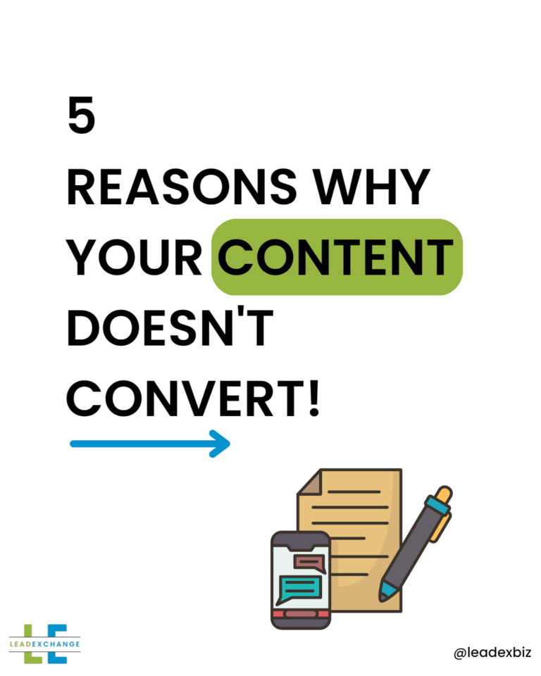 5 Reasons Why Your COntent Doesn’t Convert
