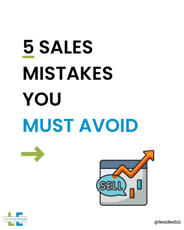 5 Sales Mistakes You Must Avoid